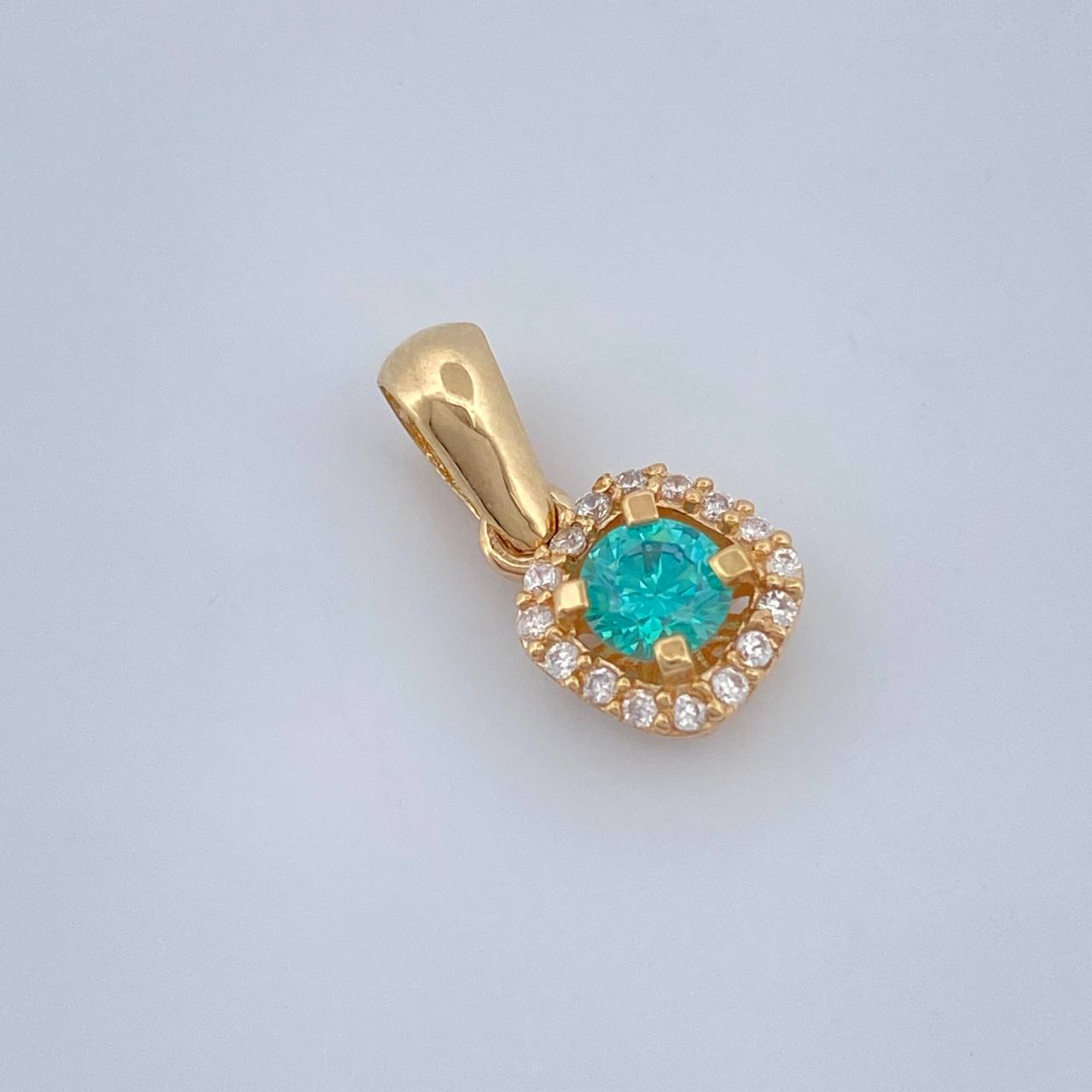 Dije Halo Tupido 1.1gr / 1.4cm / Oro Amarillo 18K &