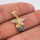 Dije San Miguel Arcangel 3.05gr / 2.7cm / Tres Oros 18K &
