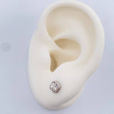 Topos Trebol 1.25gr / Oro Blanco 18K &