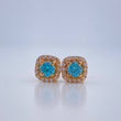 Topos Halo Cuadrado 2.05gr / Oro Amarillo 18K &
