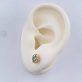 Topos Halo Cuadrado 2.05gr / Oro Amarillo 18K &
