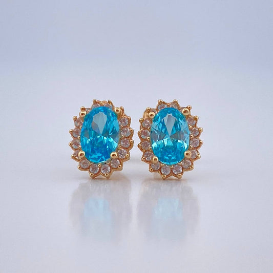 Topos Halo Ovalado 1.55gr / Oro Amarillo 18K &