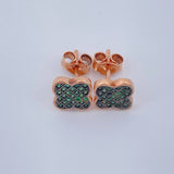 Topos Trebol 2gr / Dos Oros Rosa Negro 18K &