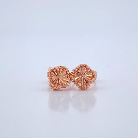 Topos Trebol 1.15gr / Oro Rosa 18K &