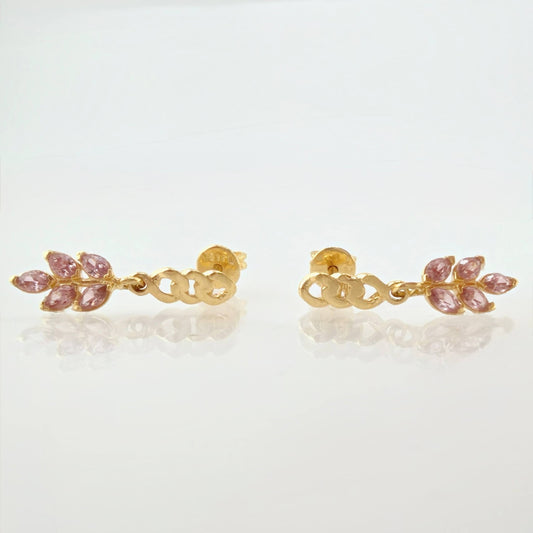 Topos Cubano Laurel Colgante 1.85gr / 2cm / Oro Amarillo 18K