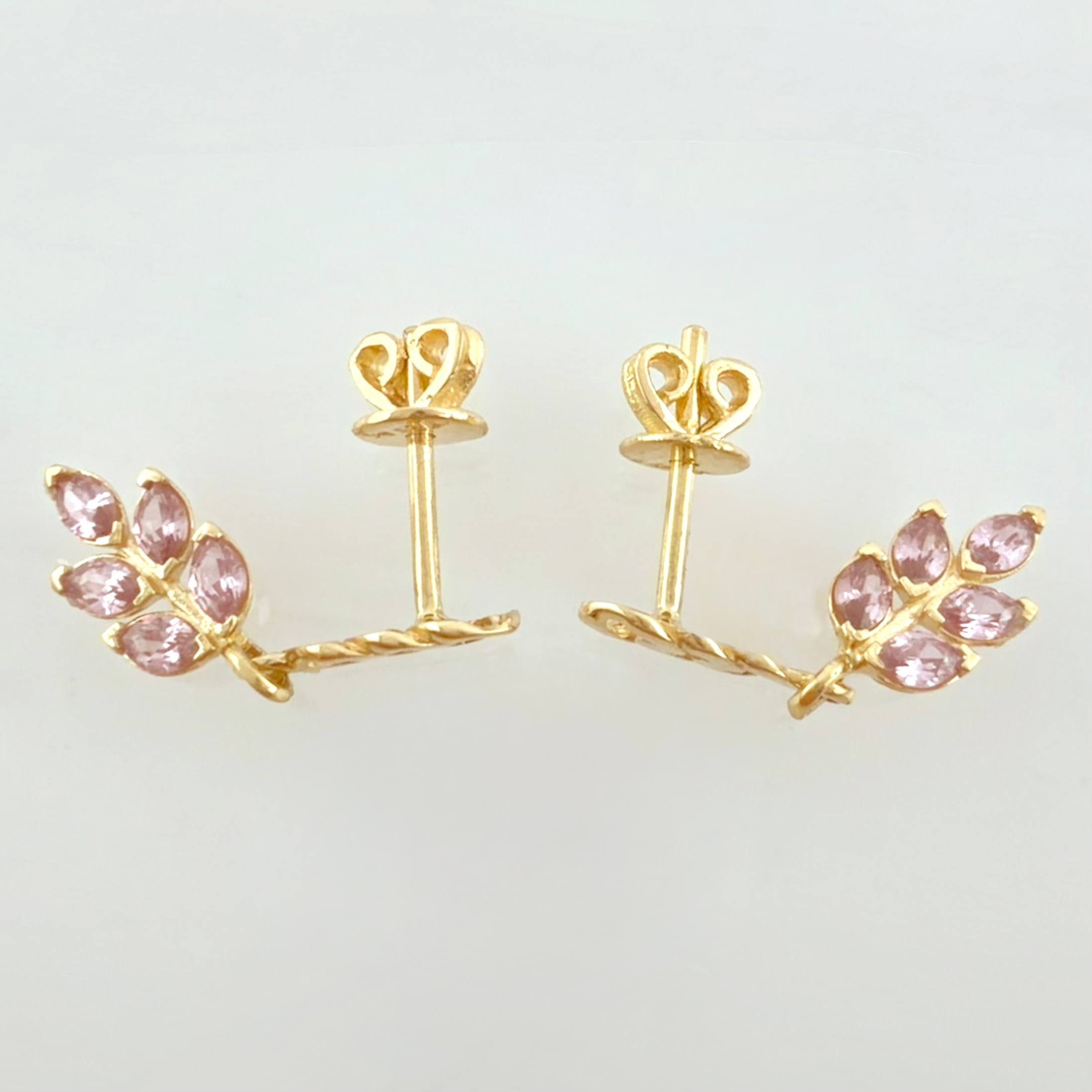 Topos Cubano Laurel Colgante 1.85gr / 2cm / Oro Amarillo 18K