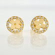 Topos Circulo Flor 1.65gr / 8mm Oro Amarillo 18K