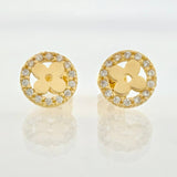 Topos Circulo Flor 1.65gr / 8mm Oro Amarillo 18K