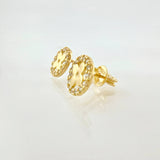 Topos Circulo Flor 1.65gr / 8mm Oro Amarillo 18K