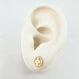Topos Circulo Flor 1.65gr / 8mm Oro Amarillo 18K