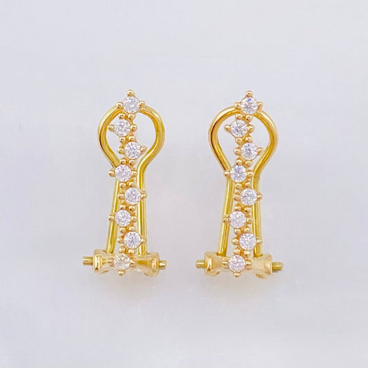 Topos Omega zig zag 2.6gr / 1.7cm / Oro Amarillo 18K