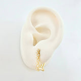 Topos Omega zig zag 2.6gr / 1.7cm / Oro Amarillo 18K