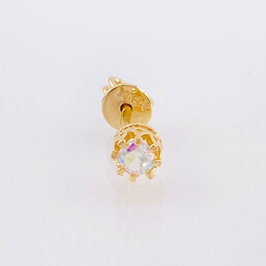 Piercing Piedra Ocho Garras 0.65gr / 4.2mm Oro Amarillo 18K *