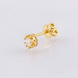 Piercing Piedra Ocho Garras 0.65gr / 4.2mm Oro Amarillo 18K *