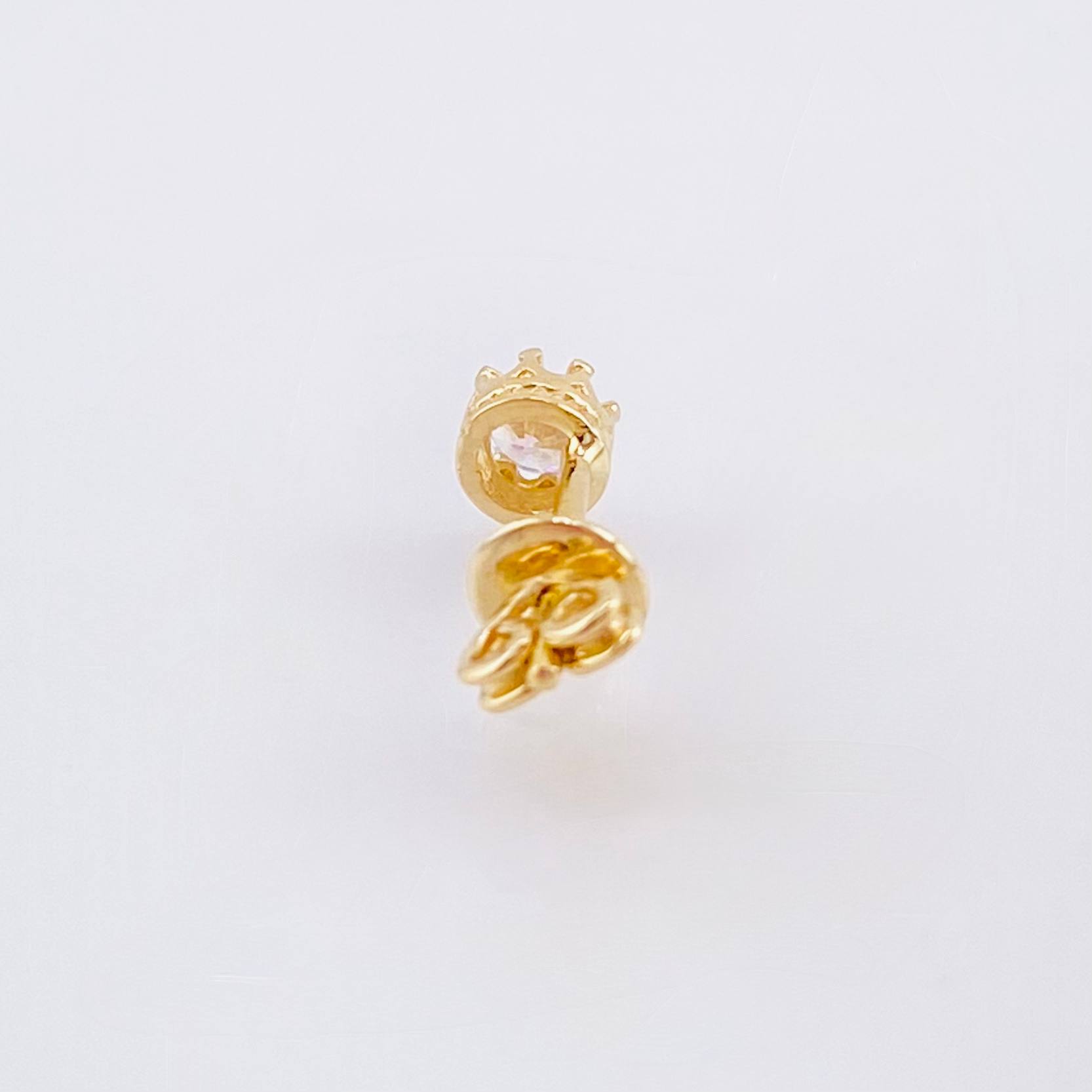 Piercing Piedra Ocho Garras 0.65gr / 4.2mm Oro Amarillo 18K *