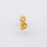 Piercing Piedra Ocho Garras 0.65gr / 4.2mm Oro Amarillo 18K *