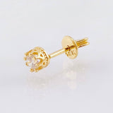 Piercing Piedra Ocho Garras 0.65gr / 4.2mm Oro Amarillo 18K *