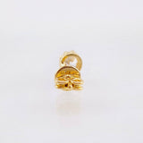 Piercing Piedra Ocho Garras 0.65gr / 4.2mm Oro Amarillo 18K *
