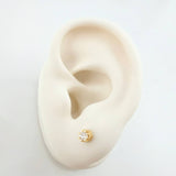 Piercing Piedra Ocho Garras 0.65gr / 4.2mm Oro Amarillo 18K *