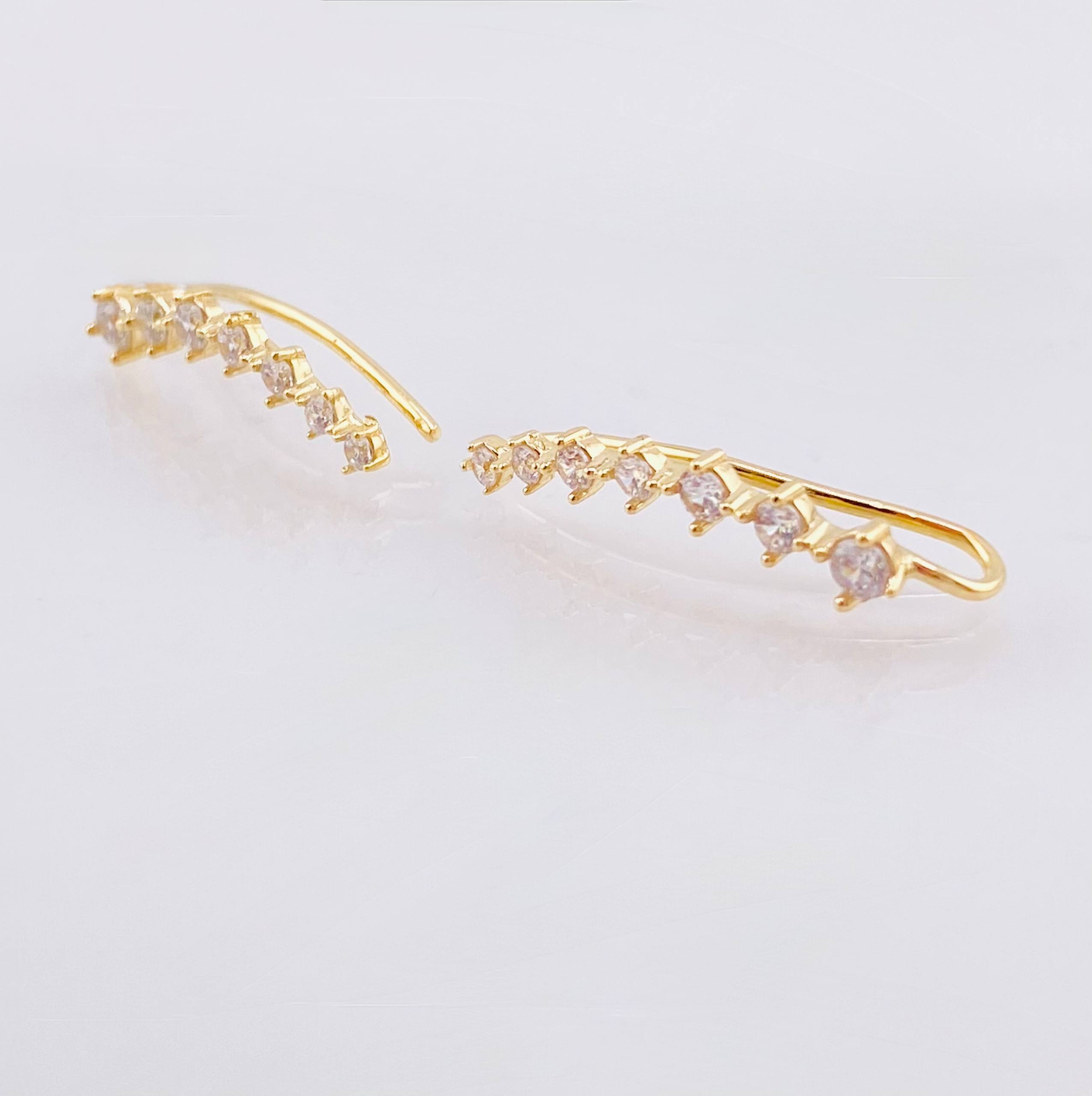 Topos Estela De Estrellas 1.9gr / 2.5cm / Oro Amarillo 18K *