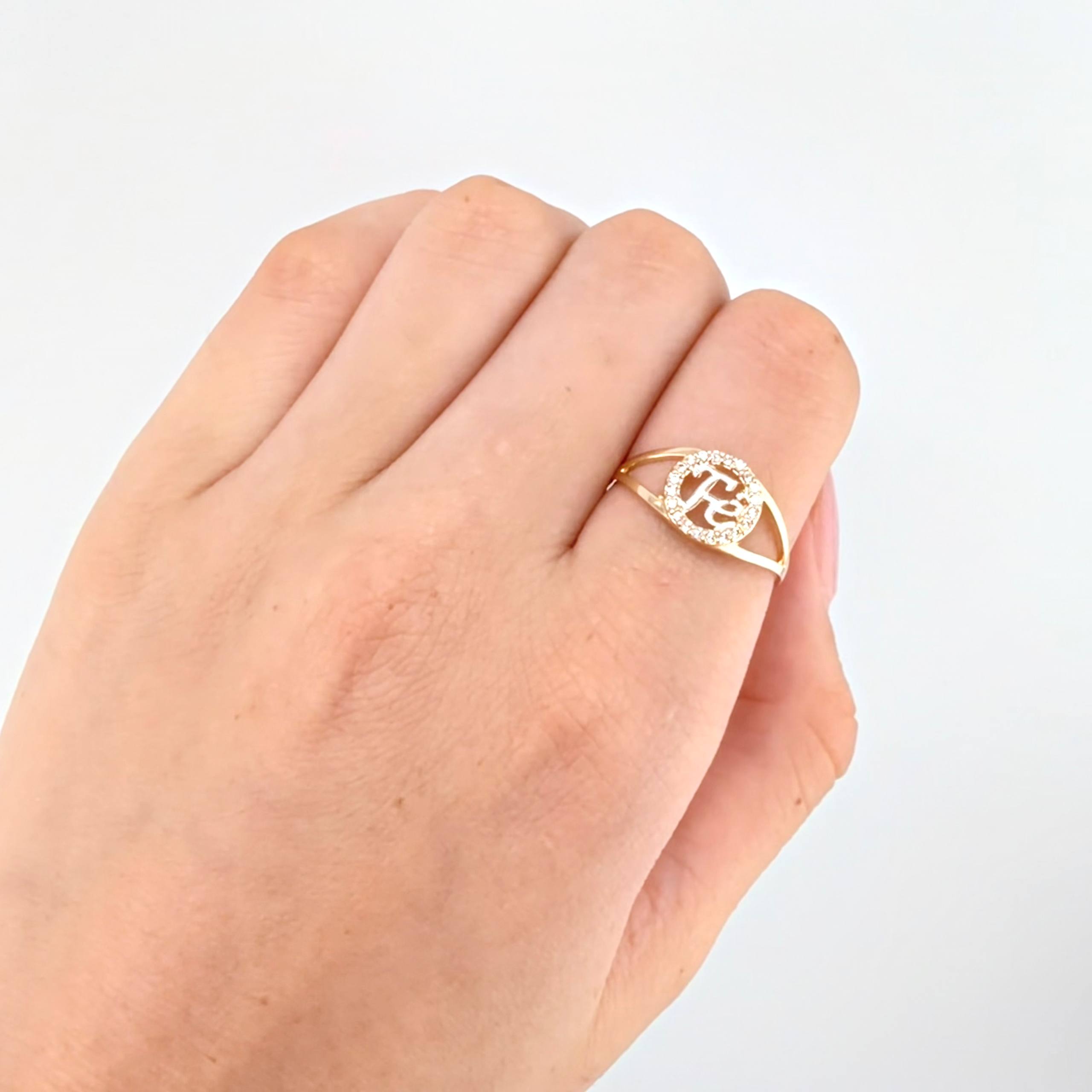 Anillo Fé 1.85gr / T7 3/4 / Oro Amarillo 18K *