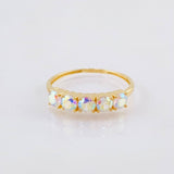 Anillo Cristal de Luna 2.1gr / T6 1/4 / Oro Amarillo 18K ©