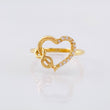 Anillo Corazon Silueta Infinito 2.05gr / T7 / Oro Amarillo 18K ©