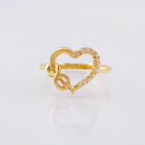 Anillo Corazon Silueta Infinito 2.05gr / T7 / Oro Amarillo 18K ©