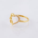 Anillo Corazon Silueta Infinito 2.05gr / T7 / Oro Amarillo 18K ©