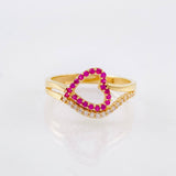 Anillo Corazon Silueta 2gr / T6 / Oro Amarillo 18K ©