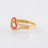 Anillo Corazon Silueta 2gr / T6 / Oro Amarillo 18K ©