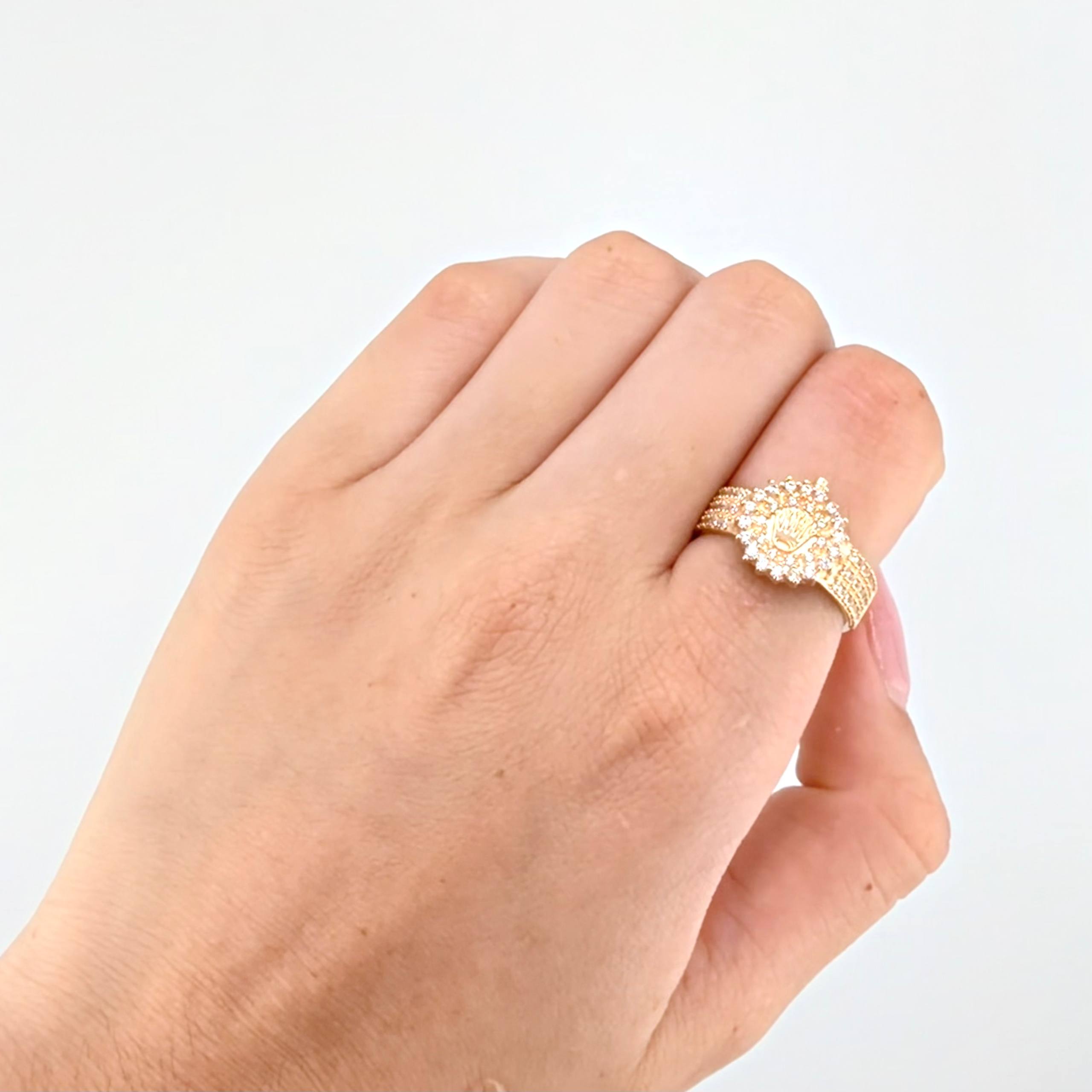 Anillo Corona Rx 5.25gr / T7 1/2 / Oro Amarillo 18K ©