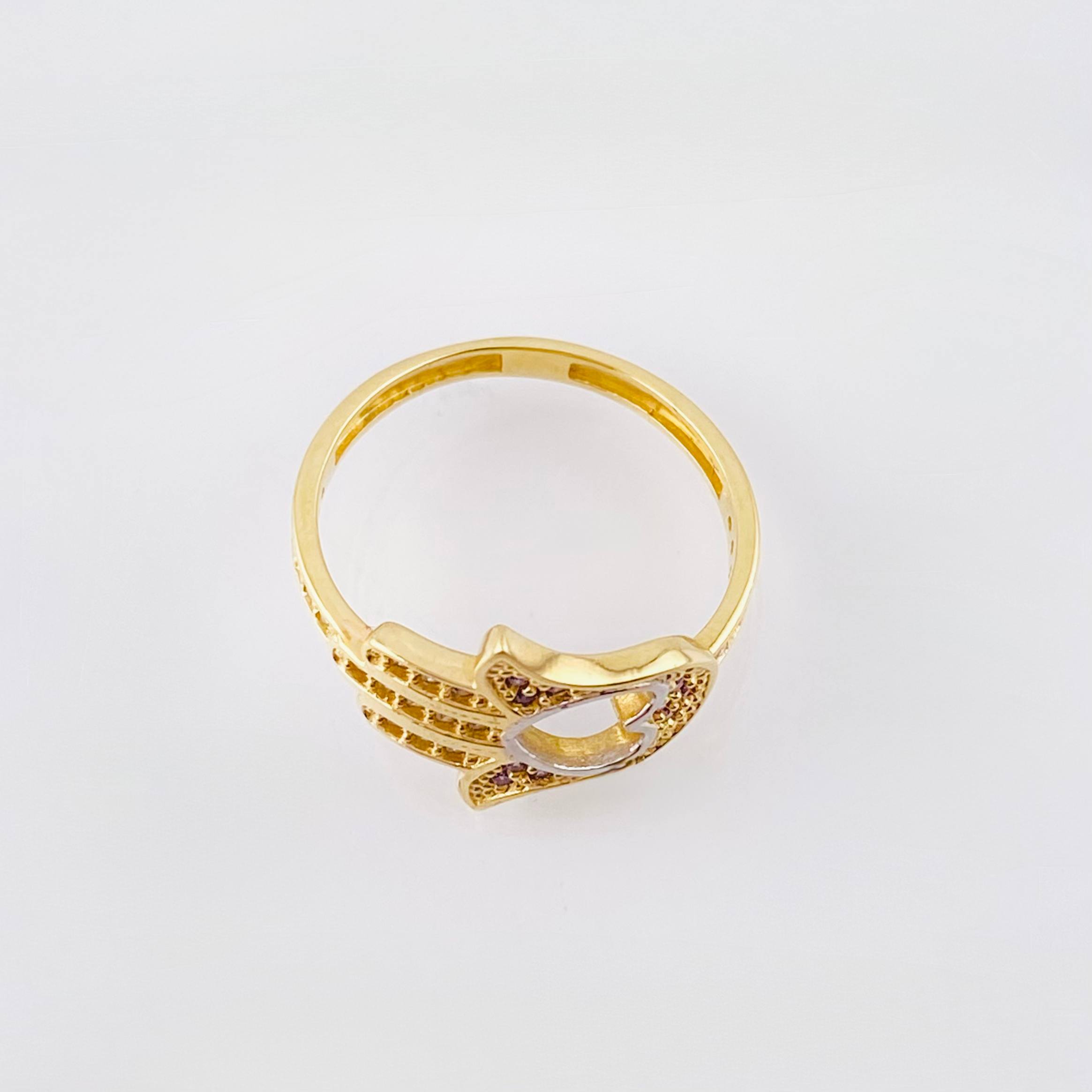 Anillo Mano Hamsa Corazon 2.8gr / T6 / Oro Amarillo 18K ©