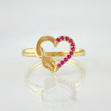 Anillo Corazon Silueta Infinito 1.8gr / T6 1/4 / Oro Amarillo 18K *