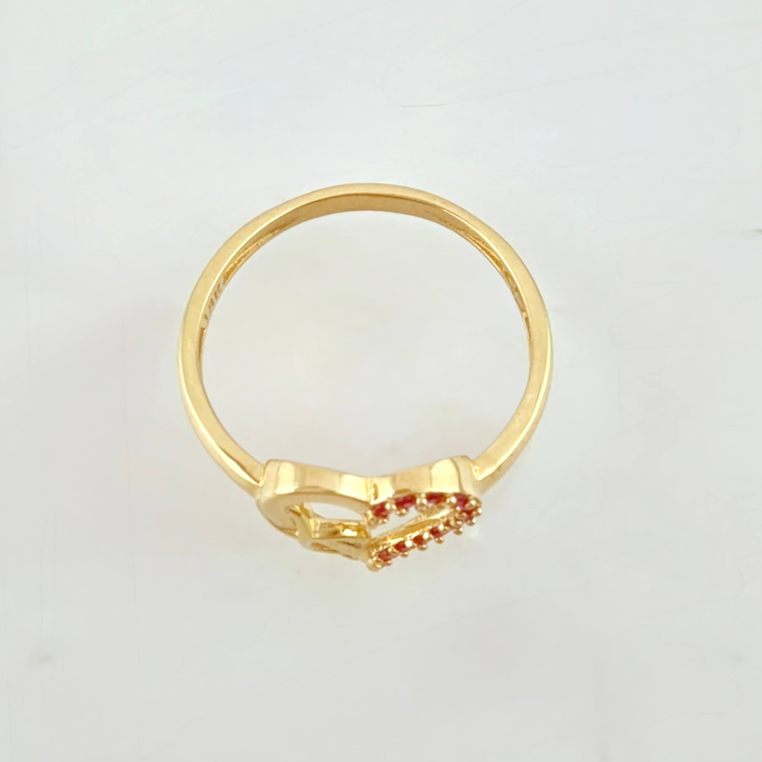 Anillo Corazon Silueta Infinito 1.8gr / T6 1/4 / Oro Amarillo 18K *