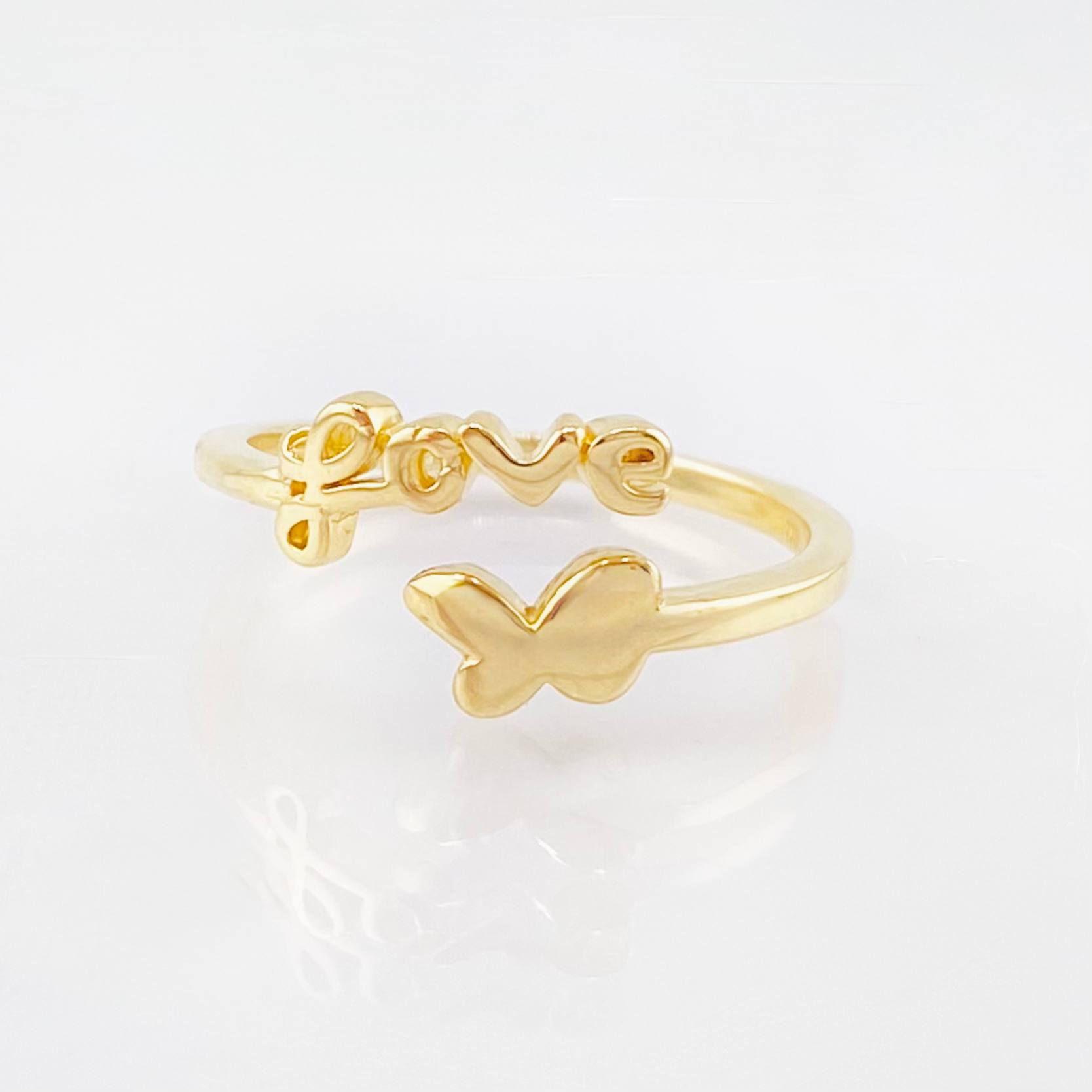 Anillo Mariposa Love 1.95gr / T4 1/2 / Oro Amarillo 18K *