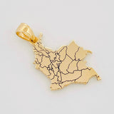 Dije Mapa Colombia 2.25g / 2.6cm Oro Amarillo 18K