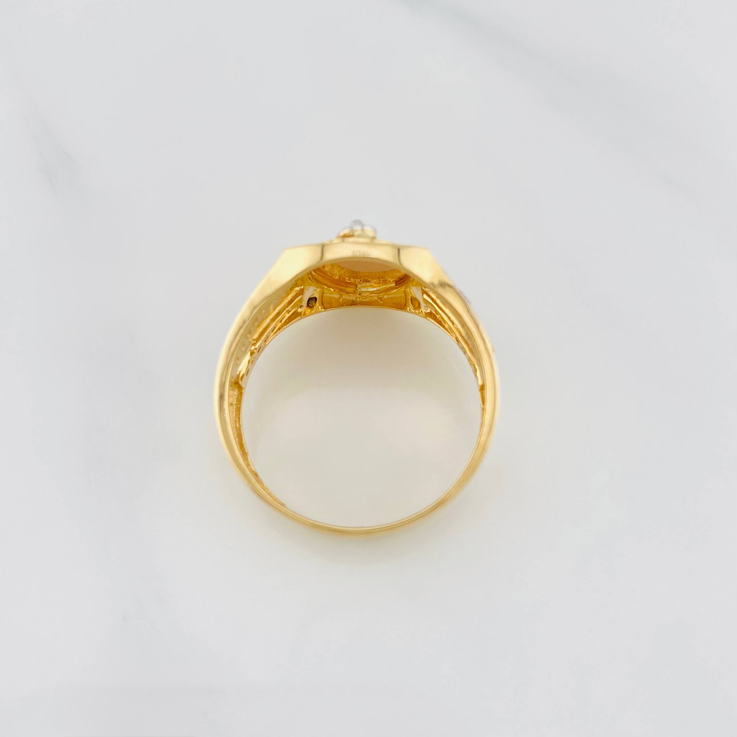 Anillo Virgen Milagrosa 6.1g / T10 1/4 Tres Oros 18K