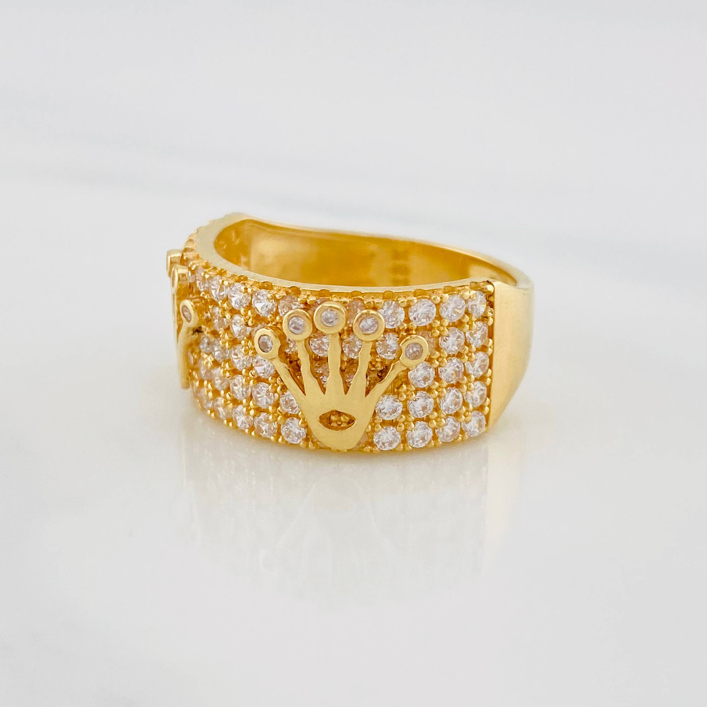 Anillo Corona Doble 6.7g / T7 1/4 Oro Amarillo 18K