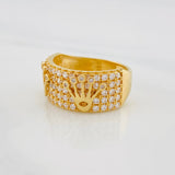 Anillo Corona Doble 6.7g / T7 1/4 Oro Amarillo 18K
