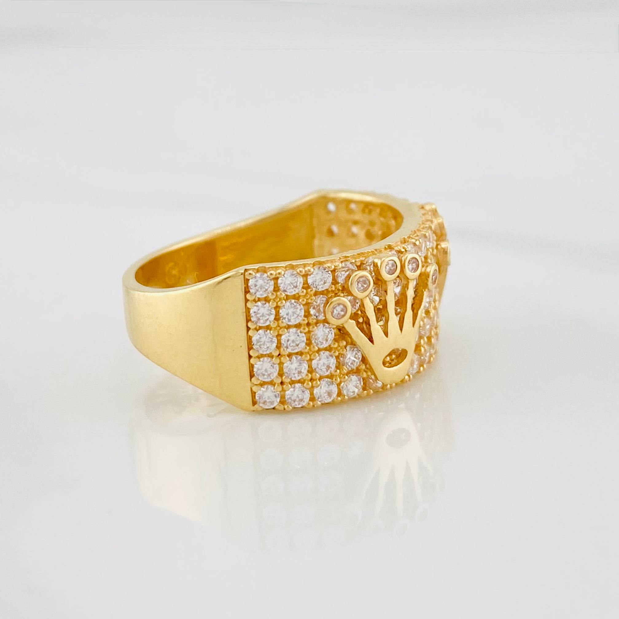 Anillo Corona Doble 6.7g / T7 1/4 Oro Amarillo 18K