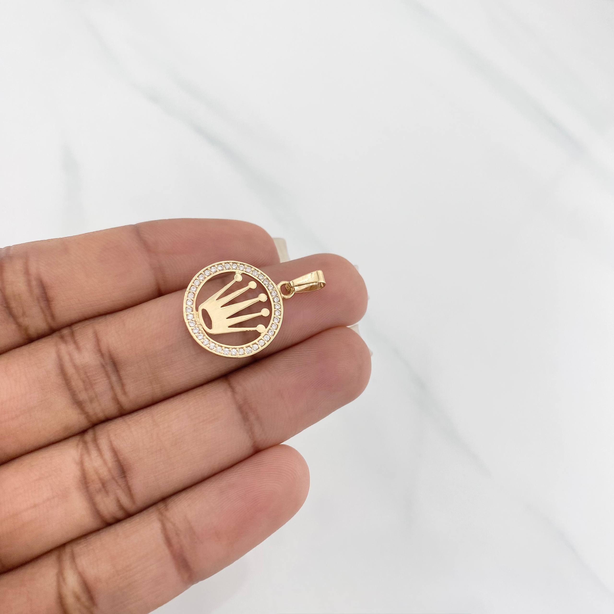 Dije Corona 1.15g / 2.4cm Oro Amarillo 18K