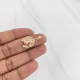 Dije Herradura Caballo 2.45g / 2.3cm Dos Oros Amarillo Rosa 18K
