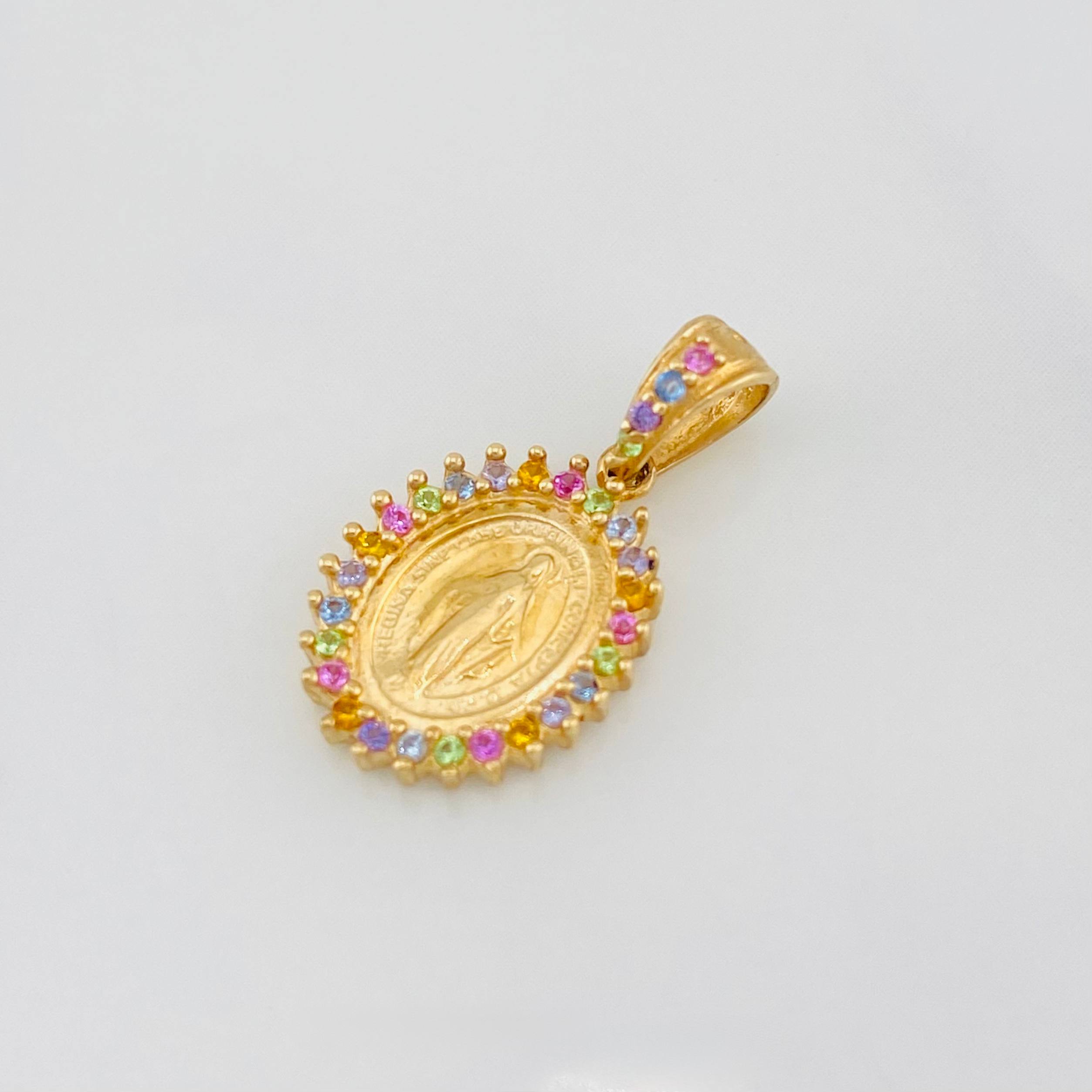 Dije Virgen Milagrosa 1.6g / 1.9cm Oro Amarillo 18K