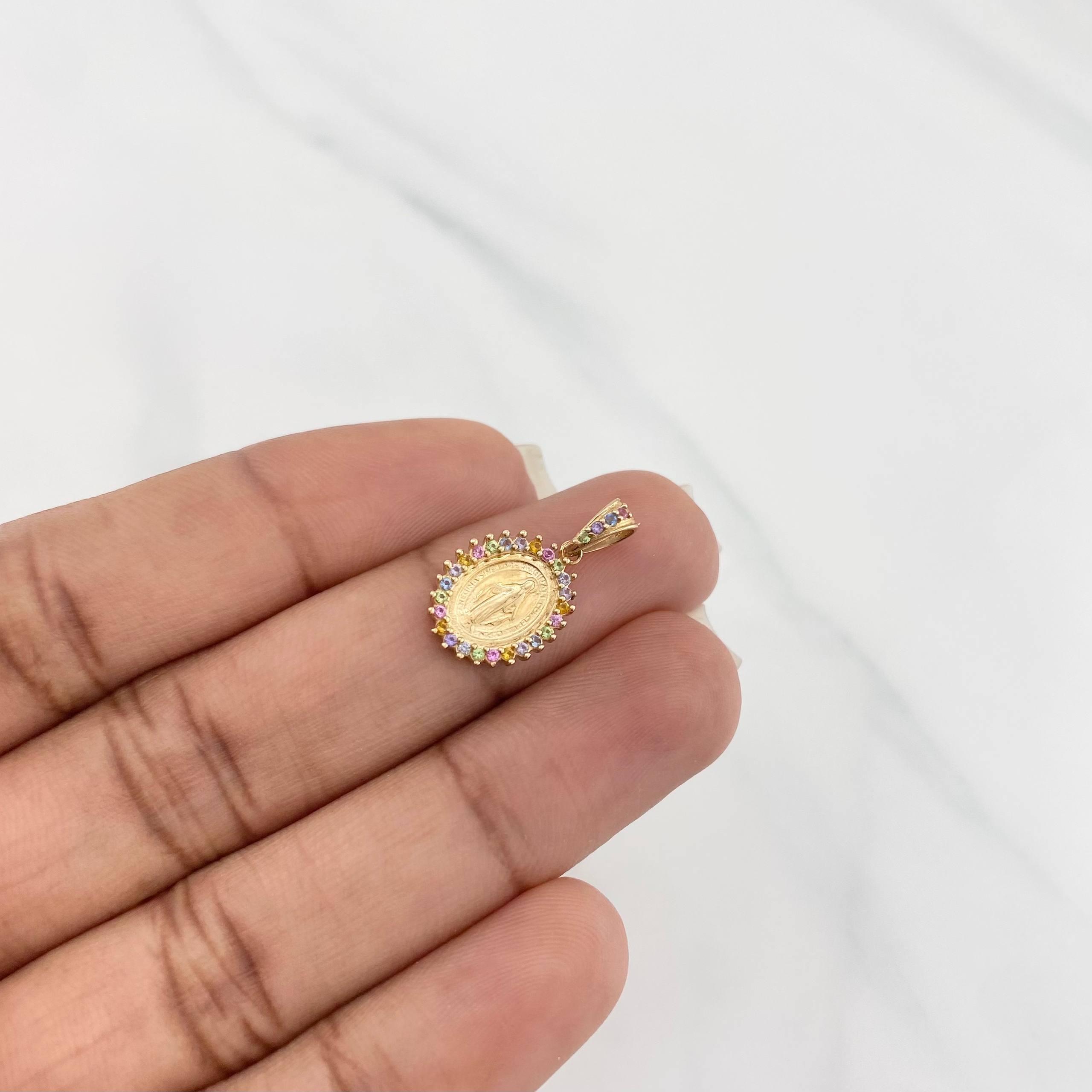 Dije Virgen Milagrosa 1.6g / 1.9cm Oro Amarillo 18K