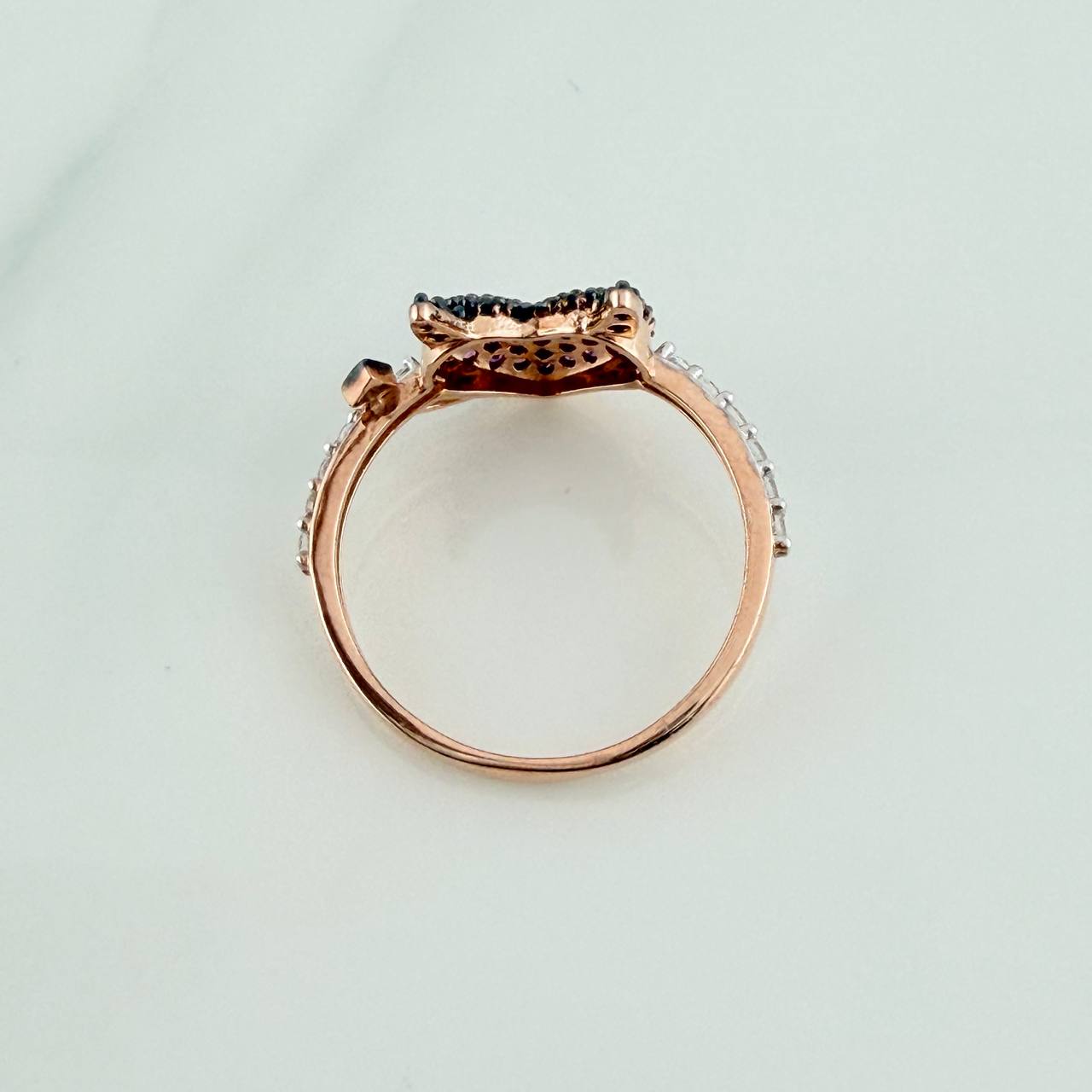 Anillo Corazon Devil 2.5gr / T6 3/4 / Tres Oros 18K &