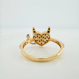 Anillo Corazon Devil 2.65gr / T6 3/4 / Tres Oros 18K &
