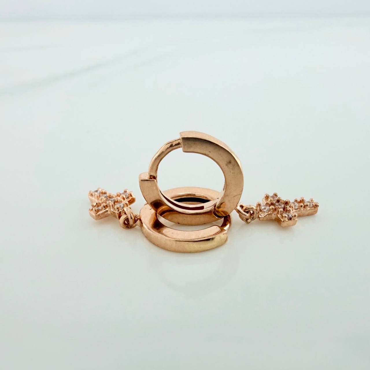 Candongas Redondas  3.2gr / 2.2cm / Oro Rosa 18K $