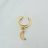 Piercing Earcuff Luna Colgante 0.9gr / 1.1cm / Oro Amarillo 18K $