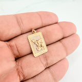 Dije Placa San Miguel 3.5gr / 3cm / Oro Amarillo 18K $